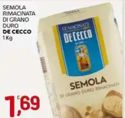 Crai Semola rimacinata di grano duro DE CECCO offerta