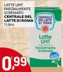 Crai Latte uht parzialmente scremato CENTRALE DEL LATTE DI ROMA offerta