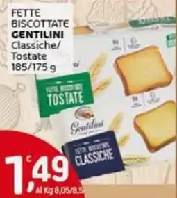 Crai Fette biscottate GENTILINI offerta