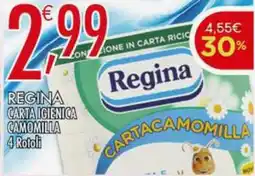 Crai Regina carta igienica camomilla 4 Rotoli offerta