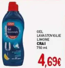 Crai Gel lavastoviglie limone CRAI offerta