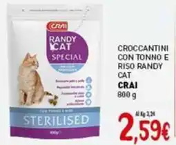 Crai Croccantini con tonno e riso randy cat CRAI offerta
