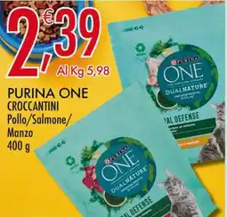 Crai Purina one croccantini pollo/salmone/ manzo offerta