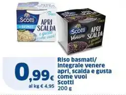 Sigma Riso basmati/ integrale venere apri, scalda e gusta come vuoi Scotti offerta