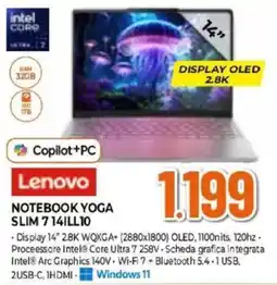 Expert Lenovo NOTEBOOK YOGA SLIM 714ILL10 offerta