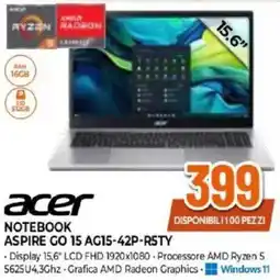 Expert acer NOTEBOOK ASPIRE GO 15 AG15-42P-R5TY offerta