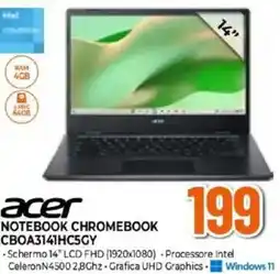 Expert acer NOTEBOOK CHROMEBOOK CBOA3141HC5GY offerta