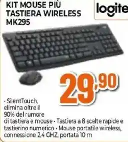 Expert logitech KIT MOUSE PIÙ TASTIERA WIRELESS MK295 offerta