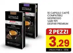 Despar 10 capsule caffè compatibili nespresso DESPAR PREMIUM offerta