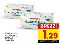 Despar Camomilla setacciata despar 20 filtri offerta