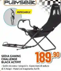 Expert Sedia gaming challenge black actifit PLAYSEAT offerta