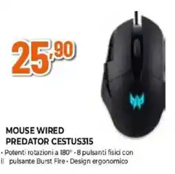 Expert acer MOUSE WIRED PREDATOR CESTUS315 offerta