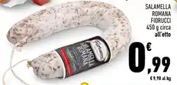 Conad Salamella romana FIORUCCI offerta