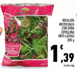 Conad Insalata misticanza con erba cipollina orti laziali offerta