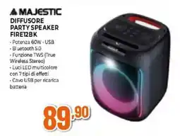 Expert MAJESTIC DIFFUSORE PARTY SPEAKER FIRE12BK offerta