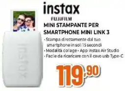 Expert instax FUJIFILM MINI STAMPANTE PER SMARTPHONE MINI LINK 3 offerta