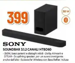 Expert SONY SOUNDBAR 3.1.2 CANALI HTBD60 offerta