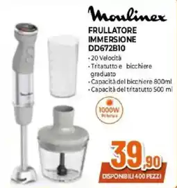 Expert Moulinex FRULLATORE IMMERSIONE DD672B10 offerta