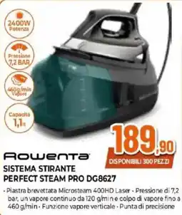 Expert ROWENTA SISTEMA STIRANTE PERFECT STEAM PRO DG8627 offerta