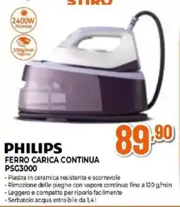 Expert PHILIPS FERRO CARICA CONTINUA PSG3000 offerta