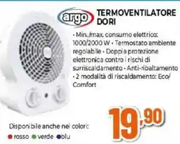 Expert Argo termoventilatore dori offerta