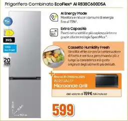 Expert SAMSUNG Frigorifero Combinato EcoFlex Al RB38C600DSA offerta