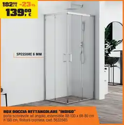 OBI Box doccia rettangolare "indigo" offerta