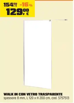 OBI Walk in con vetro trasparente offerta