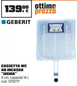 OBI GEBERIT Cassetta wc ad incasso "sigma" offerta