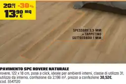 OBI Pavimento spc rovere naturale offerta