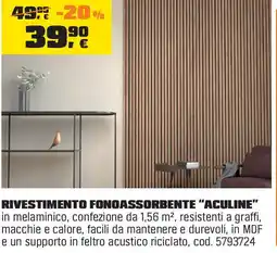 OBI Rivestimento fonoassorbente "aculine" offerta