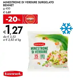 Bennet Minestrone di verdure surgelato BENNET offerta