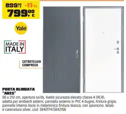 OBI Porta blindata "ares" offerta