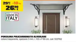 OBI Pensilina policarbonato alveolare offerta