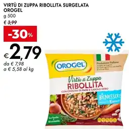 Bennet Virtù di zuppa ribollita surgelata OROGEL offerta