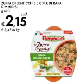 Bennet Zuppa di lenticchie e cima di rapa DIMMIDISÌ offerta