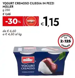 Bennet Yogurt cremoso ciliegia in pezzi MÜLLER offerta