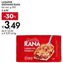 Bennet Lasagne GIOVANNI RANA offerta