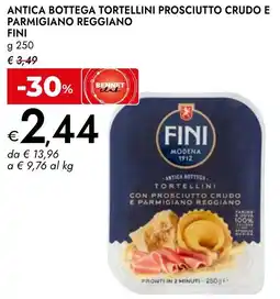 Bennet Antica bottega tortellini prosciutto crudo e parmigiano reggiano FINI offerta