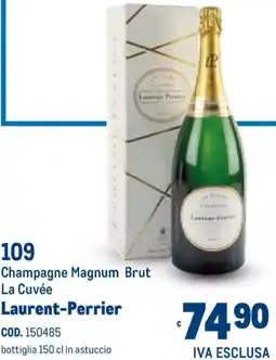 Metro Champagne Magnum Brut La Cuvée Laurent-Perrier offerta