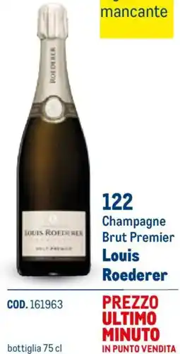 Metro Champagne Brut Premier Louis Roederer offerta