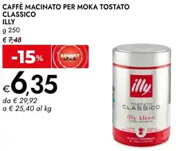 Bennet Caffè macinato per moka tostato classico ILLY offerta