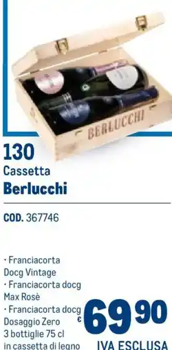 Metro Cassetta Berlucchi offerta