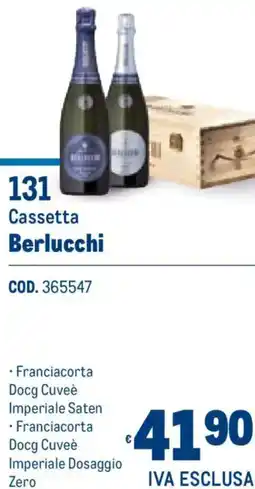 Metro Cassetta Berlucchi offerta