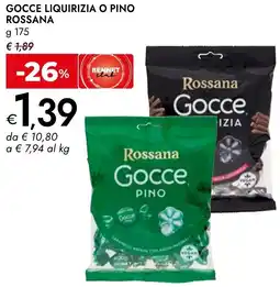 Bennet Gocce liquirizia o pino ROSSANA offerta