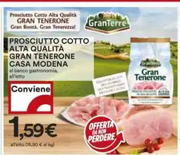 Coop Prosciutto Cotto Alta Qualità Gran Tenerone Casa Modena offerta