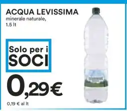 Coop ACQUA LEVISSIMA offerta