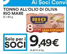 Coop Tonno all’Olio di Oliva Rio Mare offerta