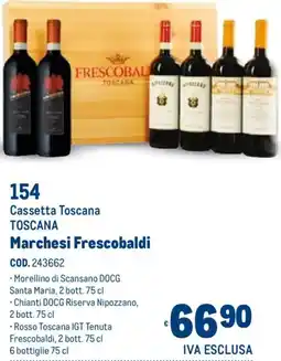 Metro Cassetta Toscana Marchesi Frescobaldi offerta
