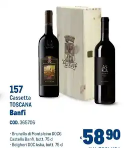 Metro Cassetta Toscana Banfi offerta